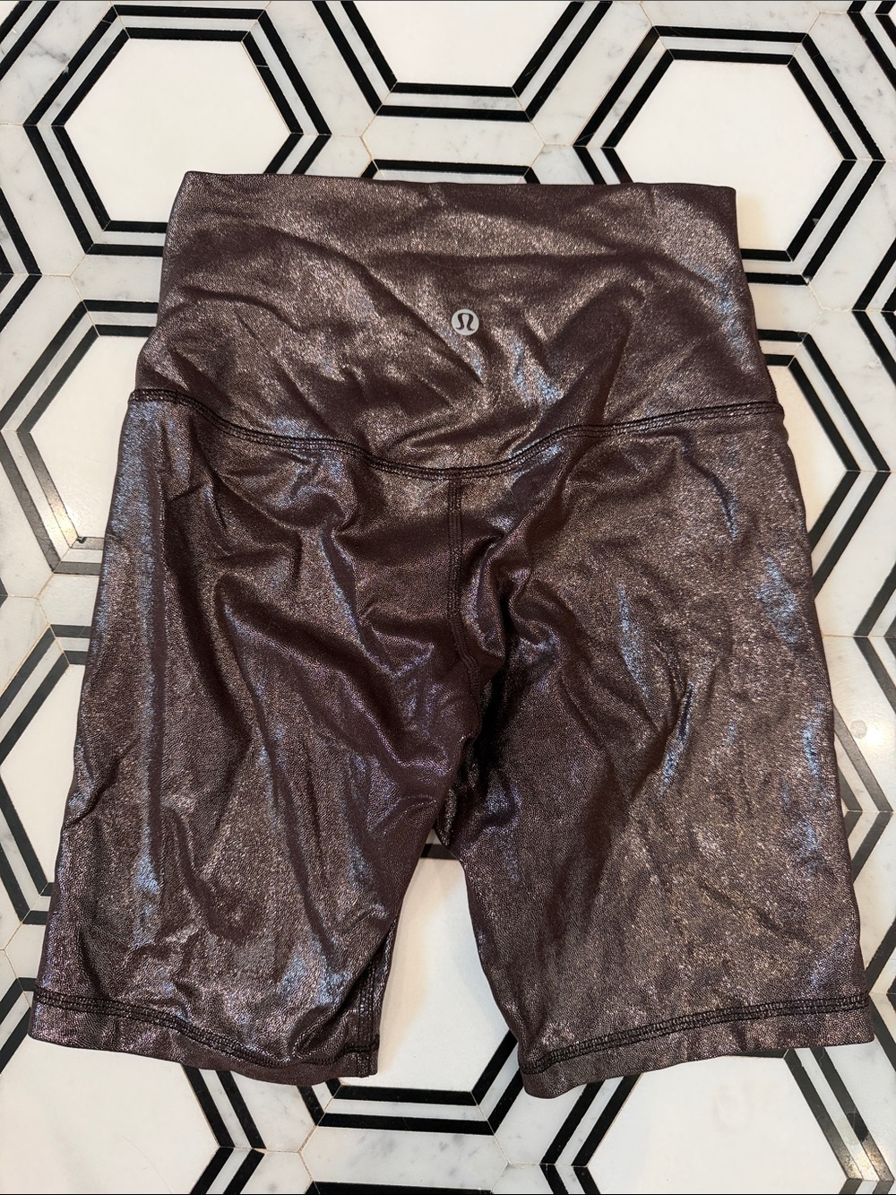 lululemon athletica Shimmery Plum High-Rise Bike Shorts